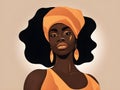 Vector Illustration of abstract proud black woman. Stop racism police violence. International Day for People of African Descent.