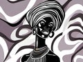 Vector Illustration of abstract proud black woman. Stop racism police violence. International Day for People of African Descent.