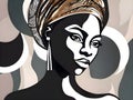 Vector Illustration of abstract proud black woman. Stop racism police violence. People of African Descent