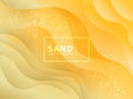 Vector illustration of abstract sand waves paper cut