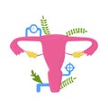 Vector illustration abstract uterus