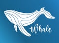 Abstract whale logo deign