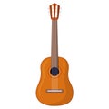 Vector illustration: acoustic guitar. Isolated on a white background