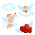 Vector illustration of adorable angel Royalty Free Stock Photo