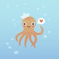 Adorable octopus character