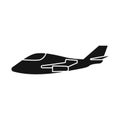 Vector illustration of aeroplane and space logo. Set of aeroplane and airborne stock vector illustration.