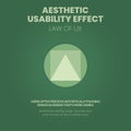 The vector illustration of Aesthetic Usability: Beauty on Duty for User Experience is the role of beauty in user experience desig