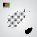 afghanistan map silhouette style Royalty Free Stock Photo
