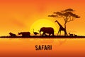 Vector illustration of Africa landscape