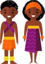 Vector illustration of african-american children