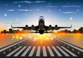Vector illustration of the airliner Royalty Free Stock Photo