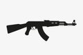 A black vector illustration AK47 machine gun Royalty Free Stock Photo