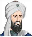 A vector illustration of Al-Khwarizmi Muslim ScholarAL harezmi- harezmi