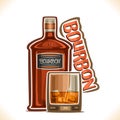 Vector illustration of alcohol drink Bourbon