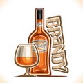 Vector illustration of alcohol drink Brandy