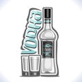 Vector illustration of alcohol drink Vodka