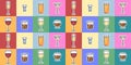 vector illustration of alcohol icons.alcohol template pattern for bar,menu,funny packaging