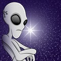 Vector illustration. Alien. Royalty Free Stock Photo