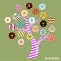 Donut tree vector Royalty Free Stock Photo