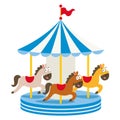 Vector Illustration Of Amusement Park eps 10 Royalty Free Stock Photo