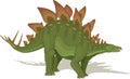 Vector illustration, ancient animal, dinosaur, stegosaurus on a white background.