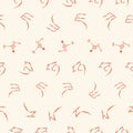 Seamless pattern with ancient script