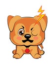 Vector illustration of Angry puppy