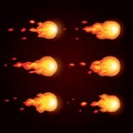 Animation fire ball. Animation of fire. Sprite for games.