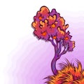 Vector illustration of apple tree Royalty Free Stock Photo