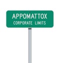 Appomattox Corporate Limits road sign