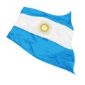Vector illustration of Argentina flag swaying in the wind