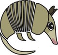 Vector illustration of a armadillo