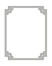 Vector illustration of art deco borders and frames. Creative pattern in the style of the 1920s for your design. EPS Royalty Free Stock Photo