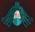 Vector Illustration art of medusa