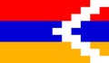 Vector Illustration of Artsakh - Nagorno-Karabak Flag