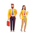 Vector Illustration Artwork Businesspeople posing in various poses .