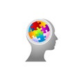 Puzzle mind and brain storming Royalty Free Stock Photo