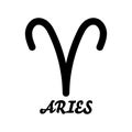Astrological sign Aries by horoscope on a white background Royalty Free Stock Photo