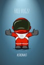 Vector illustration astronaut. Design concept. Free hugs. Greeting. Embrace. Cute trendy character.