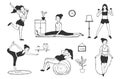 Athletic and pregnant woman training