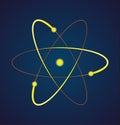 Vector illustration of an atom