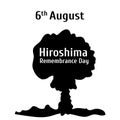 Vector illustration for 6 August hiroshima remembrance day in flat style.