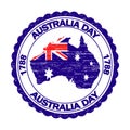 Vector illustration for Australia day badge flat design Royalty Free Stock Photo