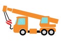 Vector illustration of auto crane