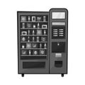 Vector illustration of automat and vending symbol. Set of automat and food stock symbol for web.