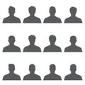 vector illustration of avatars, profile icon, head silhouette