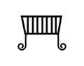 Baby craddle logo isolated on a white background Royalty Free Stock Photo