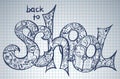Vector illustration Back to school text Royalty Free Stock Photo