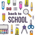 Vector illustration of back to school theme. Royalty Free Stock Photo