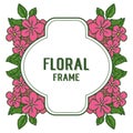 Vector illustration backdrop with crowd frame floral very beautiful